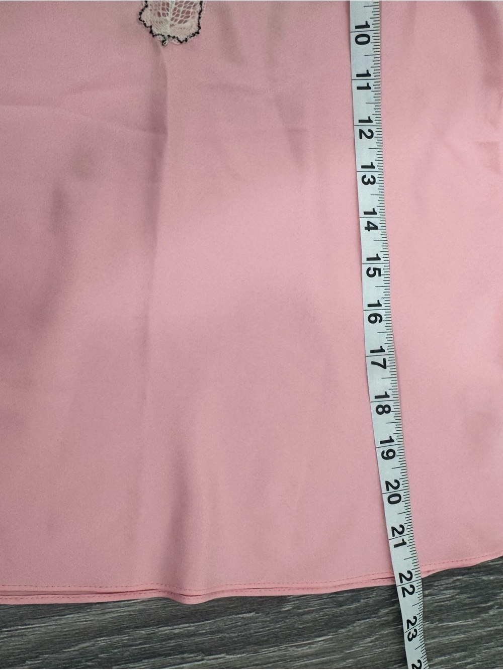 Flora Nikrooz Pink Satin Pajama Set Black Lace Appliqué Cami & Lounge Shorts XS - Picture 9 of 13